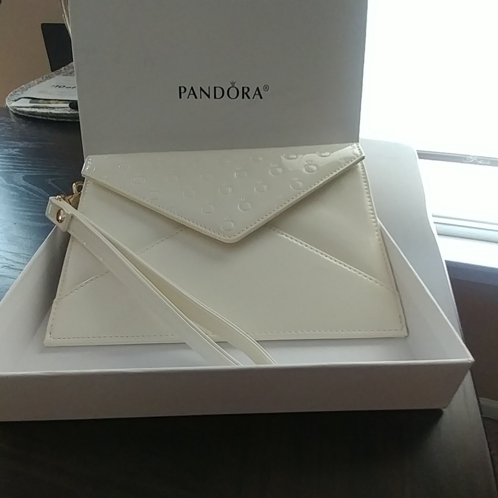 Authentic Pandora patent leather clutch